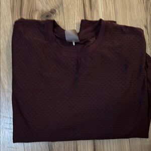 Calia Maroon Textured Long Sleeve Shirt